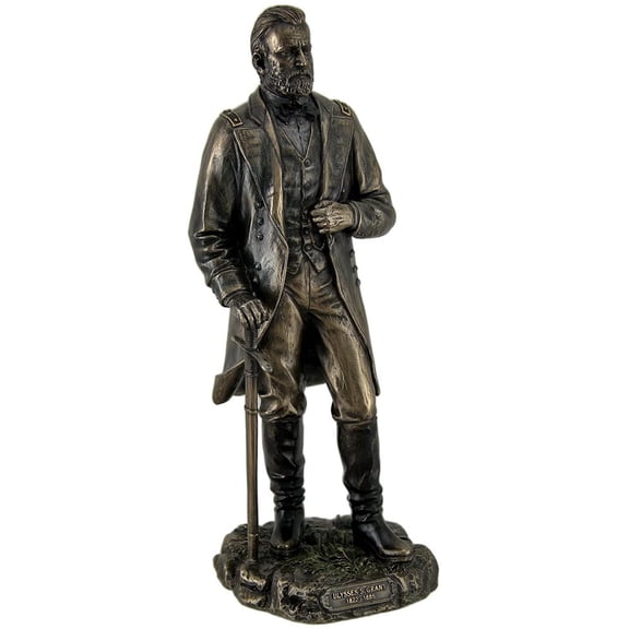 Veronese Design Ulysses S. Grant Resin Statue Cold Cast Bronze 4 x 11 x 4 Inches