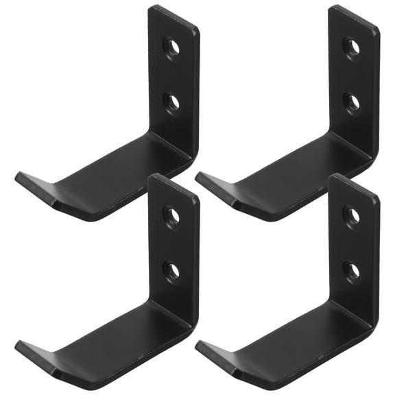 Veronic Easy Installation Jack Stand Wall Mount Hooks, Metal Black, 1.89"W 4 Pieces