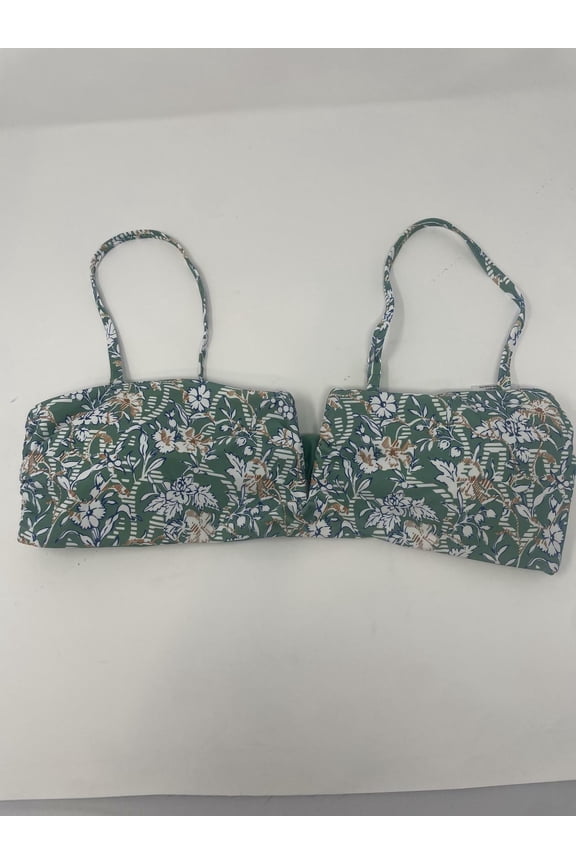 Doyle Floral-Print Bandeau Bikini Top Multicolor L