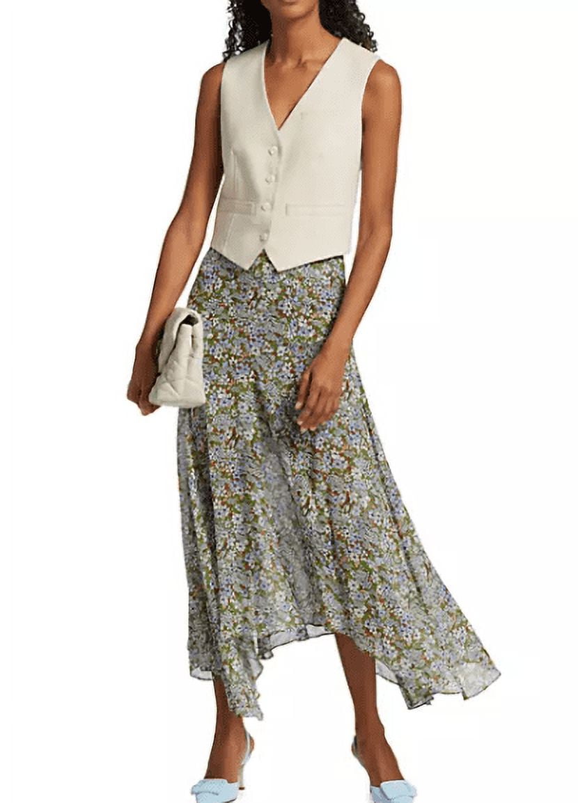 Veronica Beard Facia A-Line Midi Skirt in Persimmon main image 1