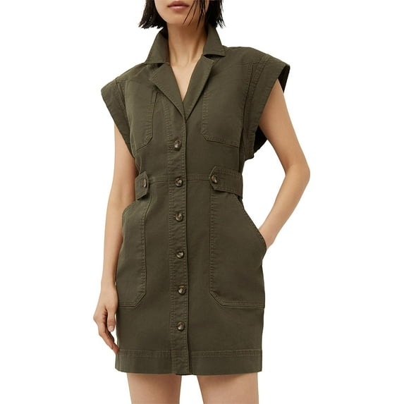 Veronica Beard Womens Collared Short Shirtdress