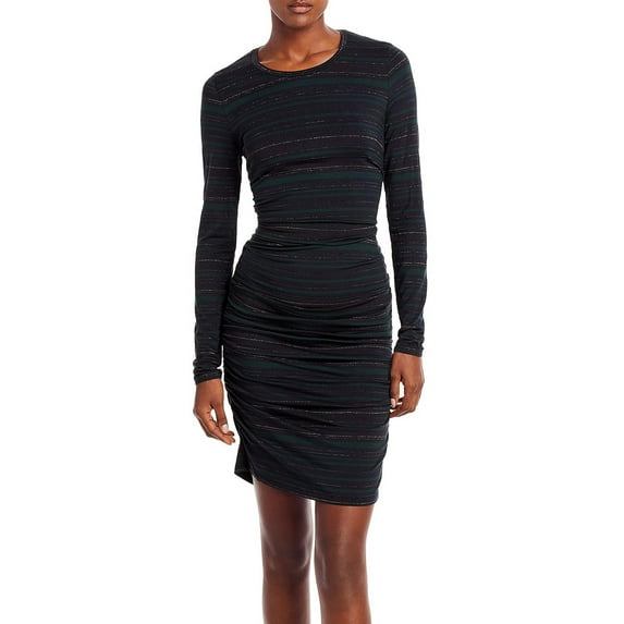 Veronica Beard Womens Daphne Metallic Mini T-Shirt Dress