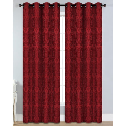 Veronica Jacquard Extra-Wide Grommet Curtain Panels - Walmart.com