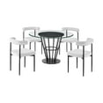 thumbnail image 1 of Veronica Shannon 5 Piece Round Dining Set with  Cream Fabric, 1 of 13