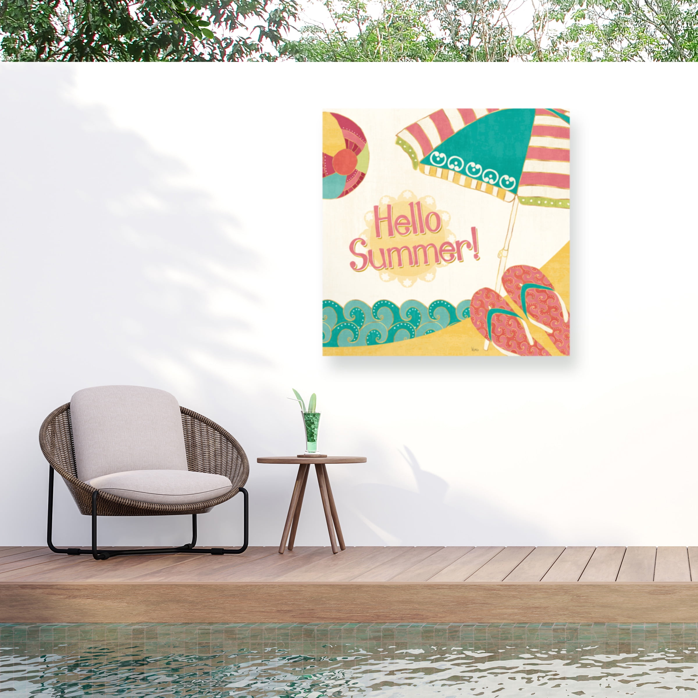 Veronique Charron 'Fun in the Sun II' Outdoor Canvas 24x16