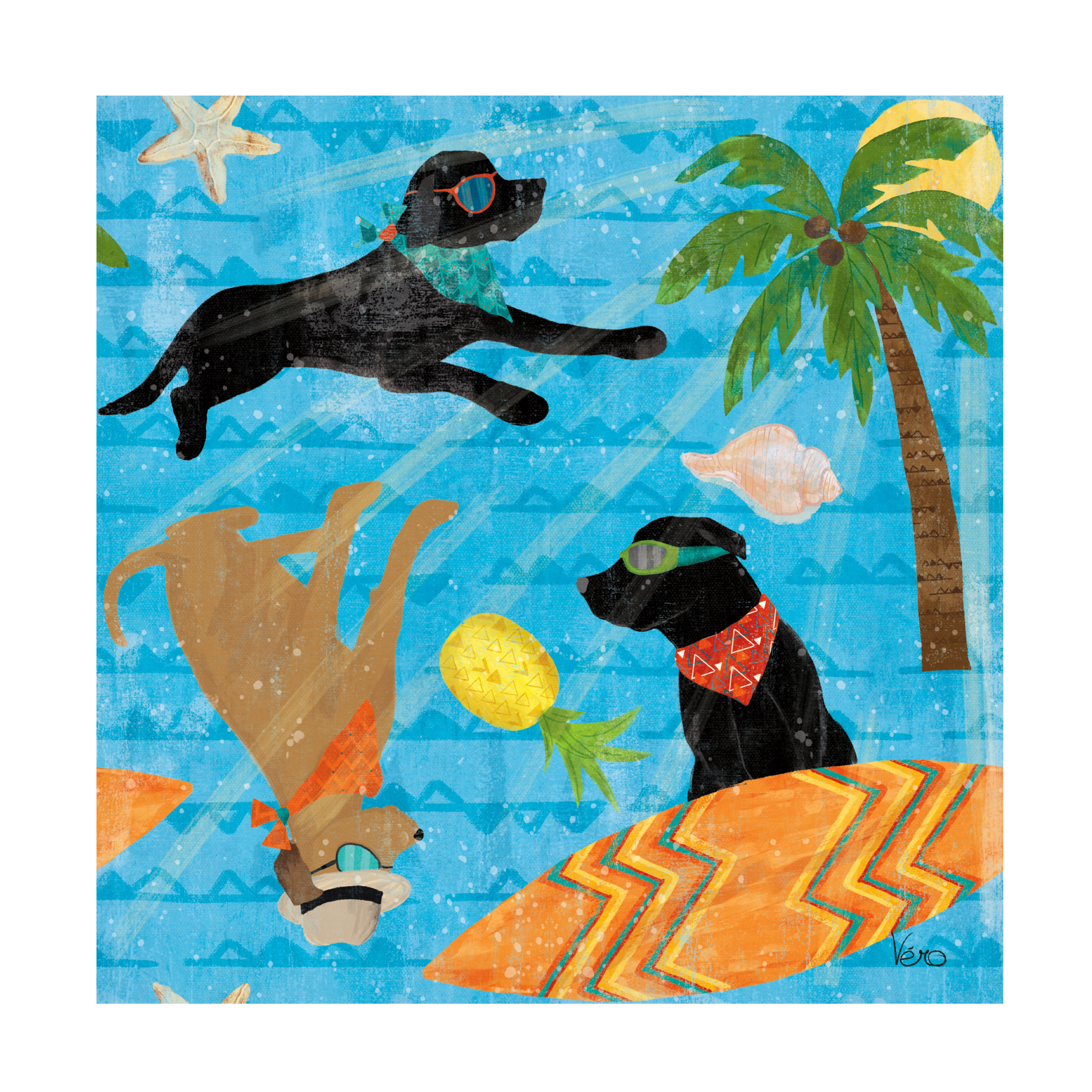 Veronique Charron 'Good Vibes Pattern IA' Canvas Art