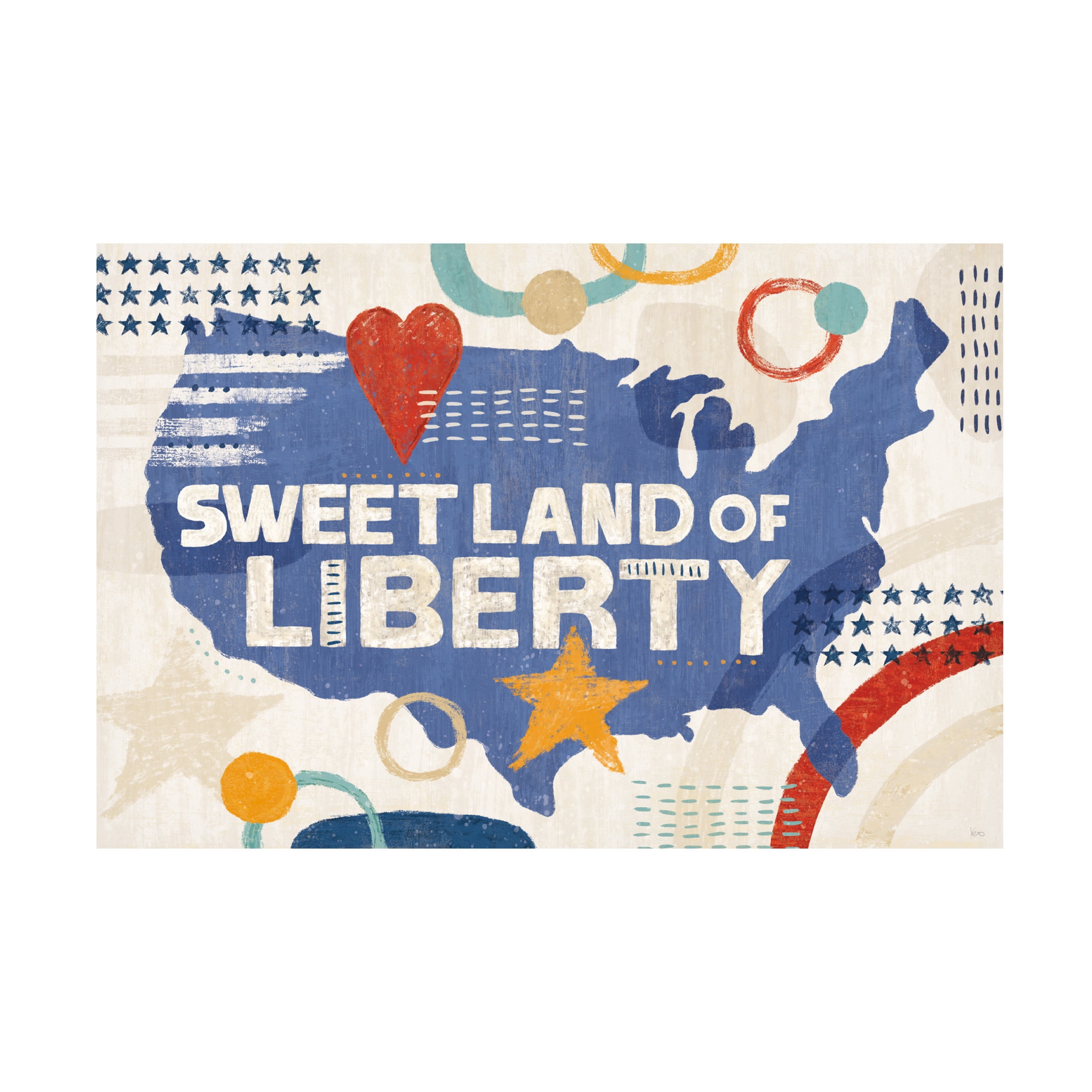 Veronique Charron 'Love and Liberty I' Canvas Art