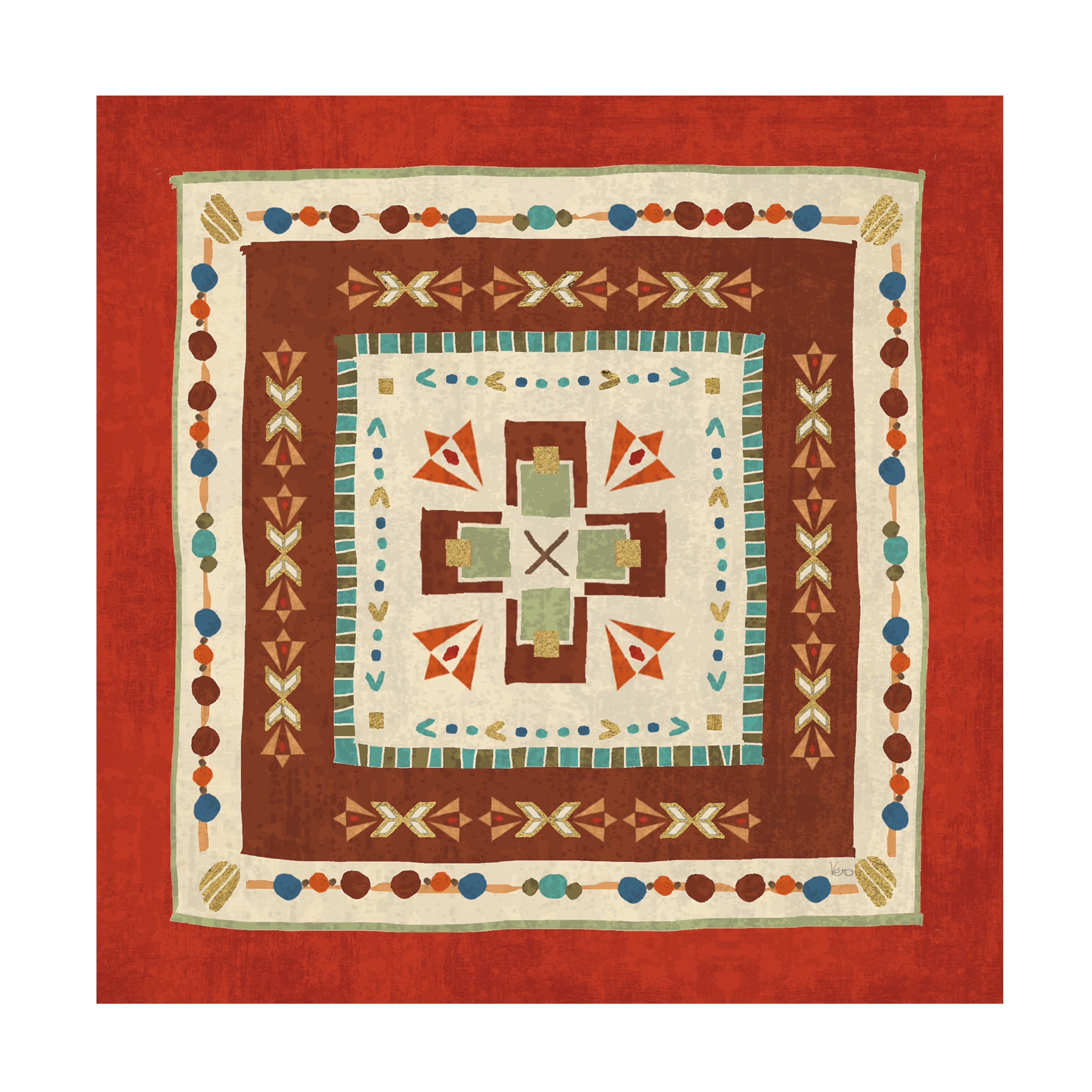 Veronique Charron 'Southwest At Heart Tile VI' Canvas Art