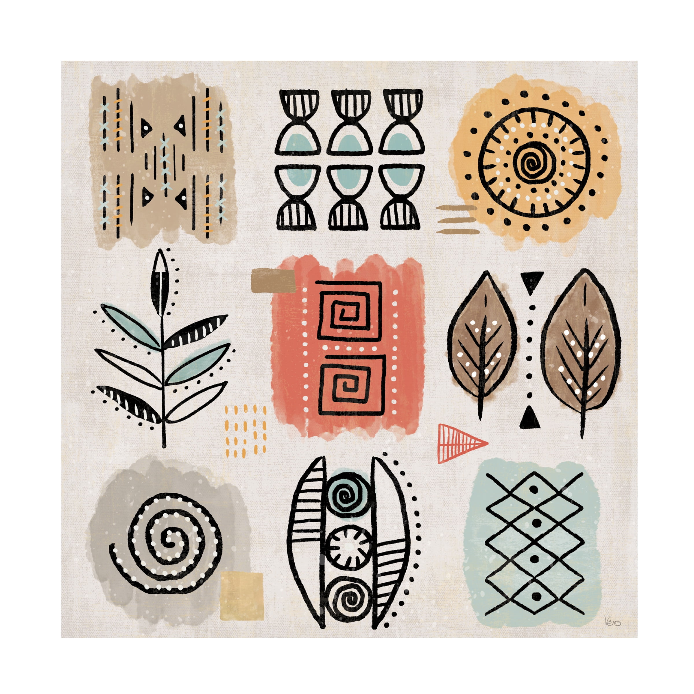 Veronique Charron 'Tribal Tones VIII' Canvas Art