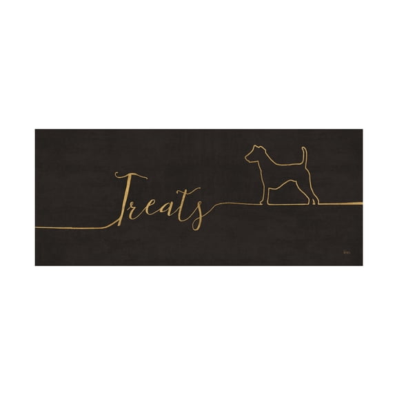Veronique Charron 'Underlined Dogs III Black' Canvas Art