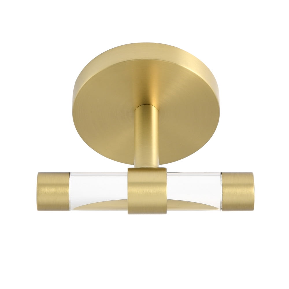 Verre Acrylic Robe Hook in Brushed Gold