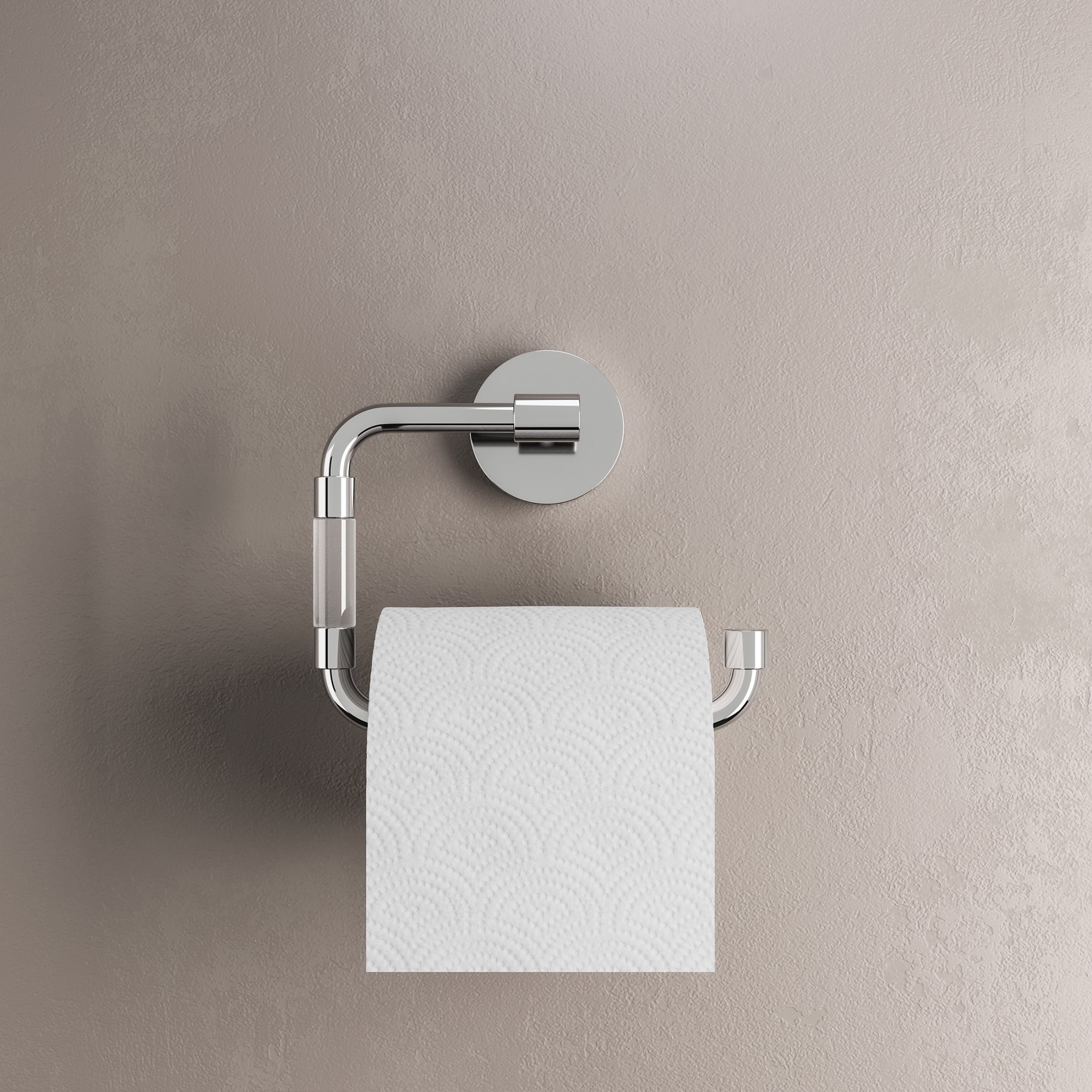 Verre Acrylic Toilet Paper Holder in Chrome