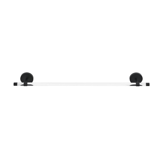 Verre Acrylic Towel Bar in Matte Black