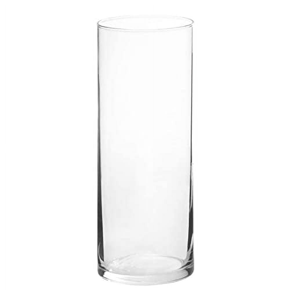 Verre Set/6 9'' Glass Cylinder Vases, Clear