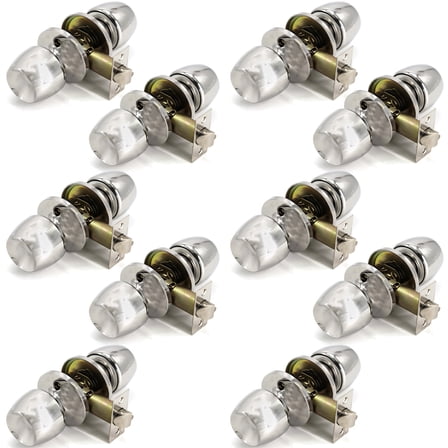 Versa Door Knob Chrome Passage Door Handle 10 Pack by Villar Home Designs