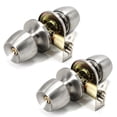 thumbnail image 1 of Versa Door Knob Satin Nickel Keyed Door Handle 2 Pack by Villar Home Designs, 1 of 9
