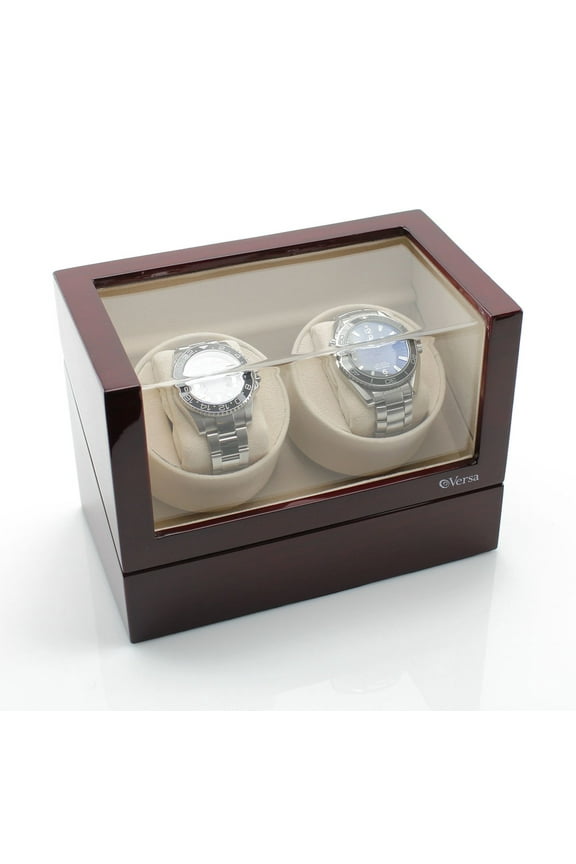 Elite Double Watch Winder - Cherrywood
