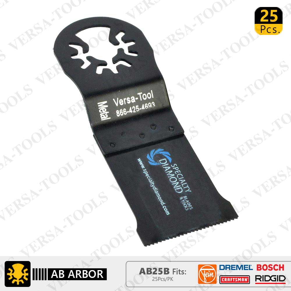 Versa Tool AB25B 35mm Bi-Metal Multi-Tool Saw Blades 25/Pk Fits Fein Multimaster, Dremel, Bosch, Craftsman, Ridgid Oscillating Tools