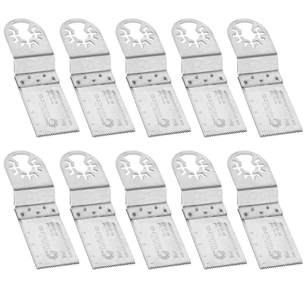 Versa Tool DB10E 30mm Stainless Steel Saw Blades Compatible with Fein Multimaster, Dremel, Bosch, Craftsman, Ridgid Oscillating Tools - 10/Pack