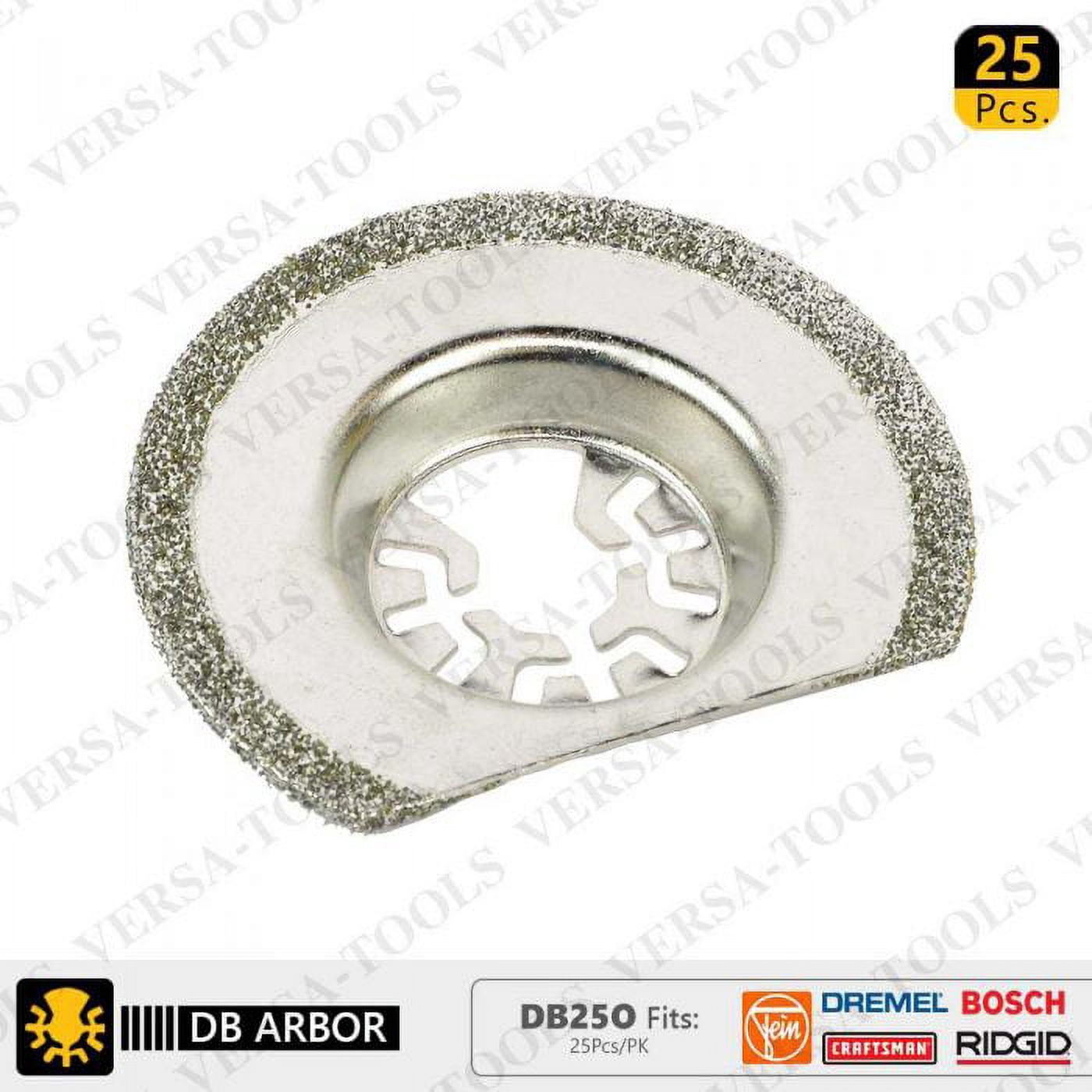 Versa Tool DB25O 63mm Diamond Semi-Round Electroplated Blades 25/Pack Fits Fein Multimaster, Dremel, Bosch, Craftsman, Ridgid Oscillating Tools