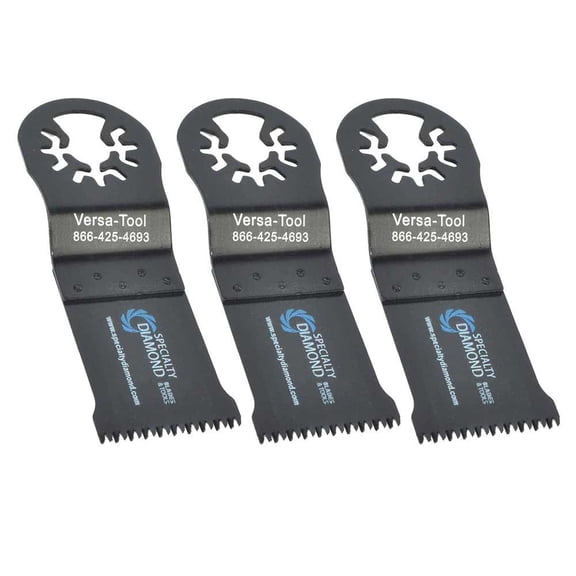 Versa Tool DB3C 35mm Japan Cut Tooth HCS Multi-Tool Saw Blades 3/Pack Fits Fein Multimaster, Dremel, Bosch, Craftsman, Ridgid Oscillating Tools
