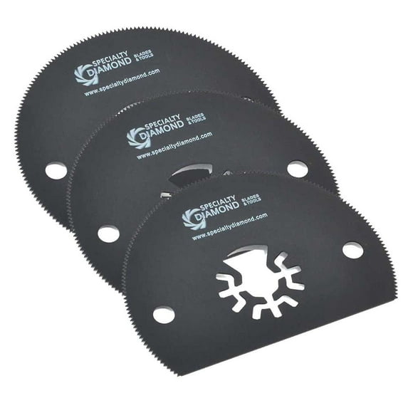 Versa Tool DB3I 80mm HSS Semi-Circular Multi-Tool Saw Blades 3/Pk Fits Fein Multimaster, Dremel, Bosch, Craftsman, Ridgid Oscillating Tools.