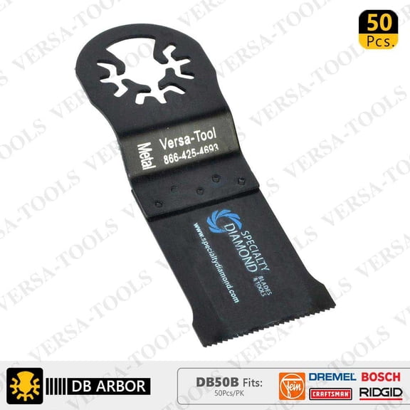 Versa Tool DB50B 35mm Bi-Metal Multi-Tool Saw Blades 50/Pack Fits Fein Multimaster, Dremel, Bosch, Craftsman, Ridgid Oscillating Tools