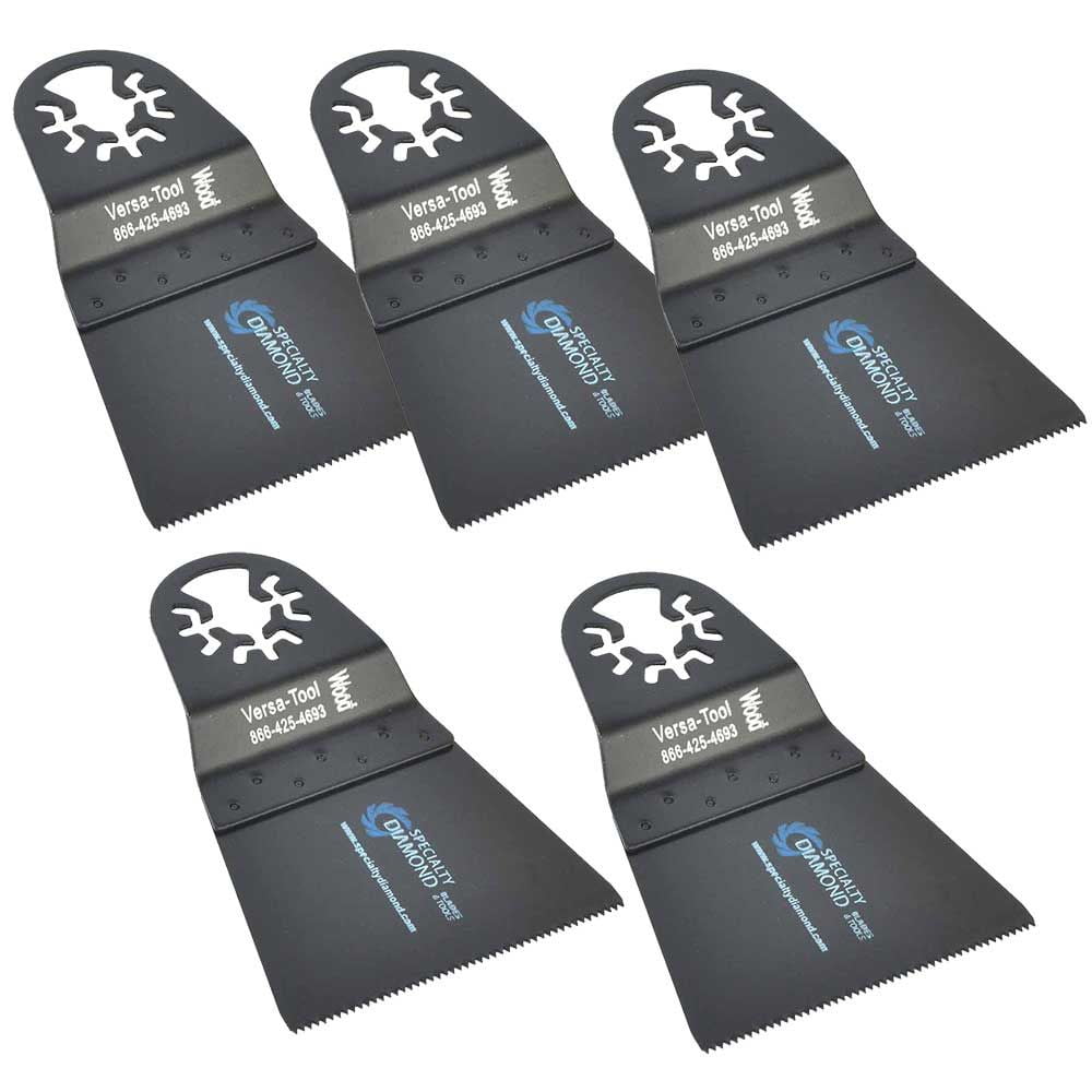Versa Tool DB5D 65mm HCS Multi-Tool Saw Blades 5/Pack Fits Fein Multimaster, Dremel, Bosch, Craftsman, Ridgid Oscillating Tools