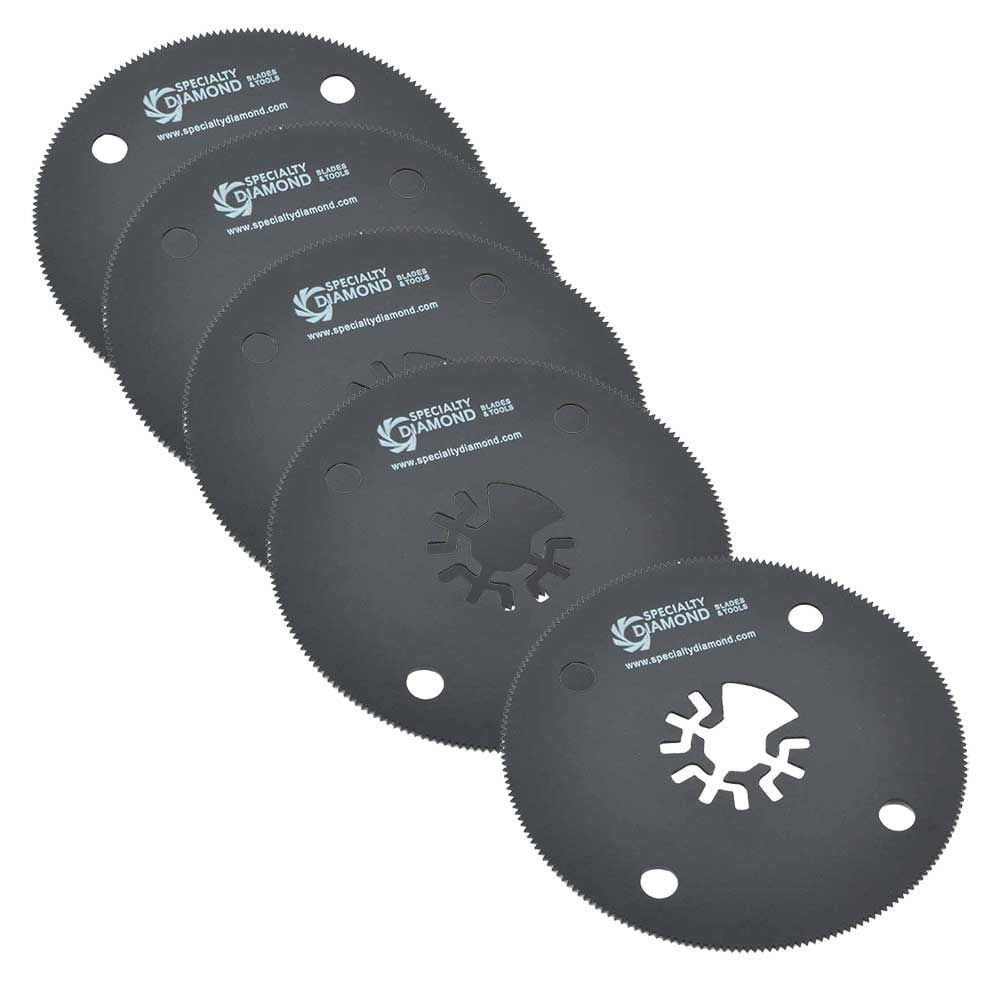 Versa Tool DB5H 80mm Circular Saw Blades Compatible with Fein Multimaster, Dremel, Bosch, Craftsman, Ridgid Oscillating Tools - 5 Pack