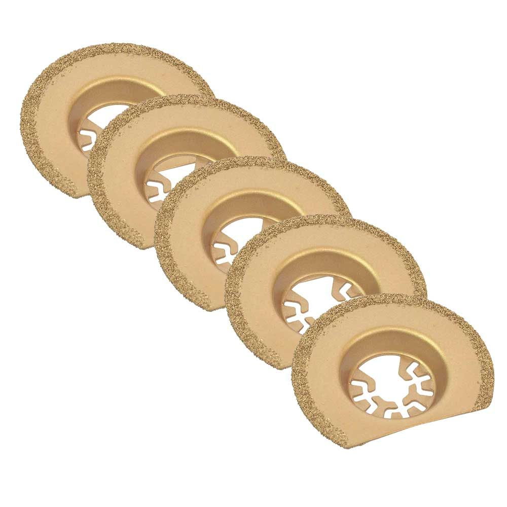 Versa Tool DB5K 63mm Semi-Circular Carbide RASP, 8mm Offset Mount Fits Fein Multimaster, Dremel, Bosch, Craftsman, Ridgid Oscillating Tools 5/Pk