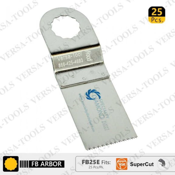 Versa Tool FB25E 30mm Stainless Steel Multi-Tool Saw Blades 25/Pack Fits Fein Supercut Oscillating Tools