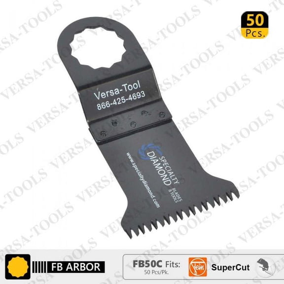 Versa Tool FB50C 45mm Japan Cut Tooth HCS Multi-Tool Saw Blades 50/Pack Fits Fein Supercut Oscillating Tools