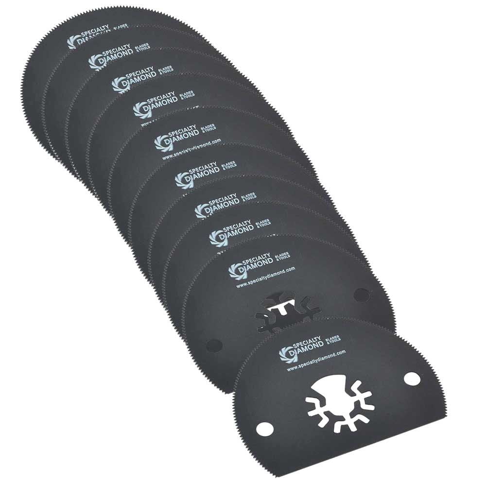 Versa Tool MB10I 80mm HSS Semi-Circular Multi-Tool Saw Blades 10/Pk Fits Fein Multimaster, Dremel, Bosch, Craftsman, Ridgid Oscillating Tools