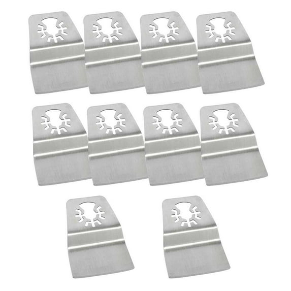 Versa Tool MB10M 52mm Flush Cut (8mm Offset Mount) Stainless Steel Scraper Fits Fein Multimaster, Dremel, Bosch, Craftsman, Ridgid Oscillating Tools - 10/Pack