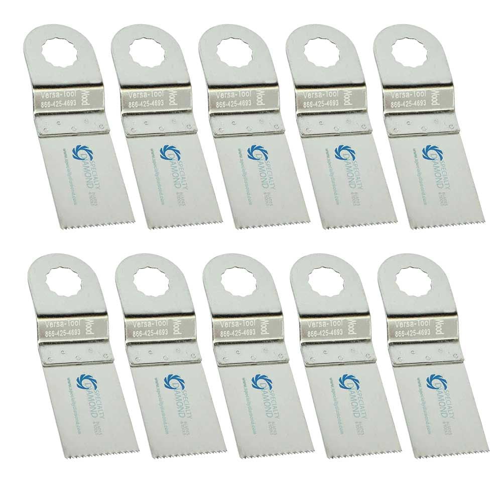 Versa Tool SB10E 30mm Stainless Steel Multi-Tool Saw 10 Blades Pack Fits Fein Multimaster, Dremel, Bosch, Craftsman, Ridgid Oscillating Tools. 30mm Stainless-Steel Saw Blades