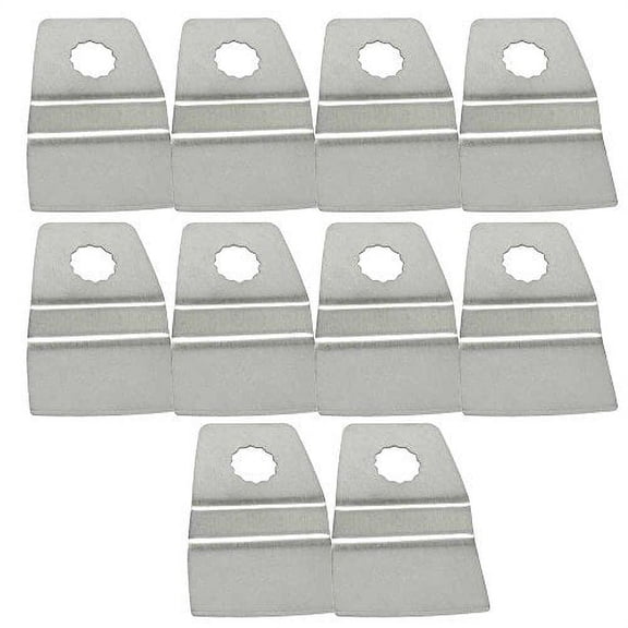 Versa Tool SB10M Pack of 10 Universal Multi Tool Fitment Oscillating Scraper - 52mm Stainless Steel Flexible Scraper, 8mm Offset Mount Fits Fein Multimaster, Rockwell, Sonicrafter, Makita