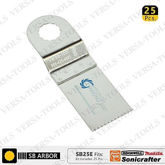 Versa Tool SB25E 30mm Stainless Steel Multi-Tool Saw Blade 25/PK Fits Fein Multimaster, Dremel, Bosch, Craftsman, Ridgid Oscillating Tools