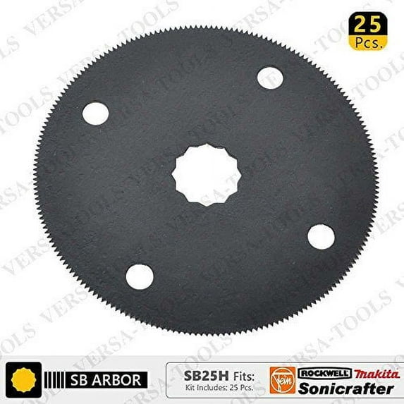Versa Tool SB25H 80mm HSS Circular Multi-Tool Saw Blades 25/Pack Fits Fein Multimaster, Rockwell, Sonicrafter, Makita Oscillating Tools
