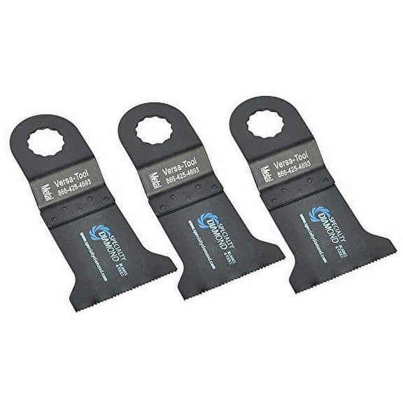 Versa Tool SB3B-D 45mm Bi-Metal Multi-Tool Saw 3 Blade Pack Fits Fein Multimaster, Rockwell, Sonicrafter, Makita Oscillating Tools