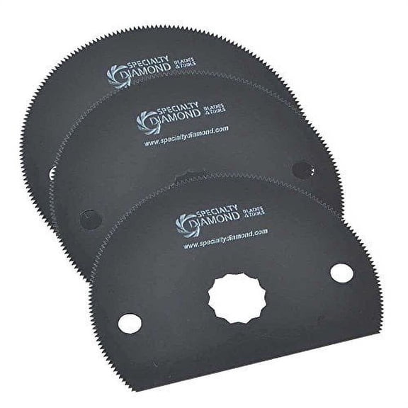 Versa Tool SB3I-D 80mm HSS Semi-Circular Multi-Tool Saw 3 Blade Pack Fits Fein Multimaster, Rockwell, Sonicrafter, Makita Oscillating Tools