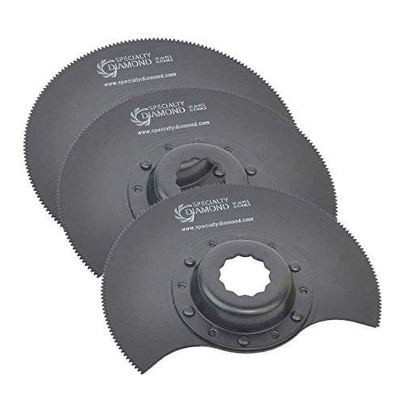 Versa Tool SB3J-D 80mm HSS Semi-Circular Multi-Tool Saw 3 Blade Pack, 9mm Offset Mount Fits Fein Multimaster, Rockwell, Sonicrafter, Makita Oscillating Tools