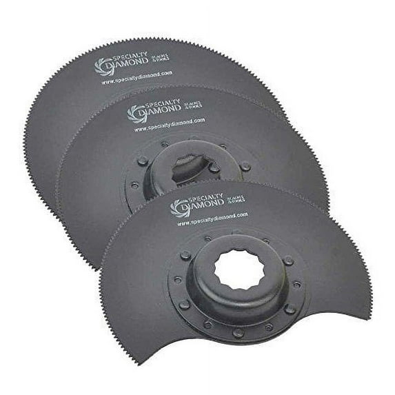 Versa Tool SB3J-D 80mm HSS Semi-Circular Multi-Tool Saw 3 Blade Pack, 9mm Offset Mount Fits Fein Multimaster, Rockwell, Sonicrafter, Makita Oscillating Tools