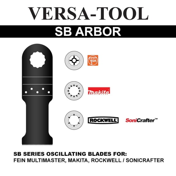 Versa Tool SB50N 52mm Flat Cut Stainless Steel Scraper Fits Fein Multimaster, Rockwell, Sonicrafter, Makita Oscillating Tools - 50/Pack