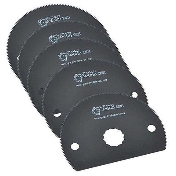Versa Tool SB5I 80mm HSS Semi-Circular Multi-Tool Saw Blades 5/Pack Fits Fein Multimaster, Rockwell, Sonicrafter, Makita Oscillating Tools