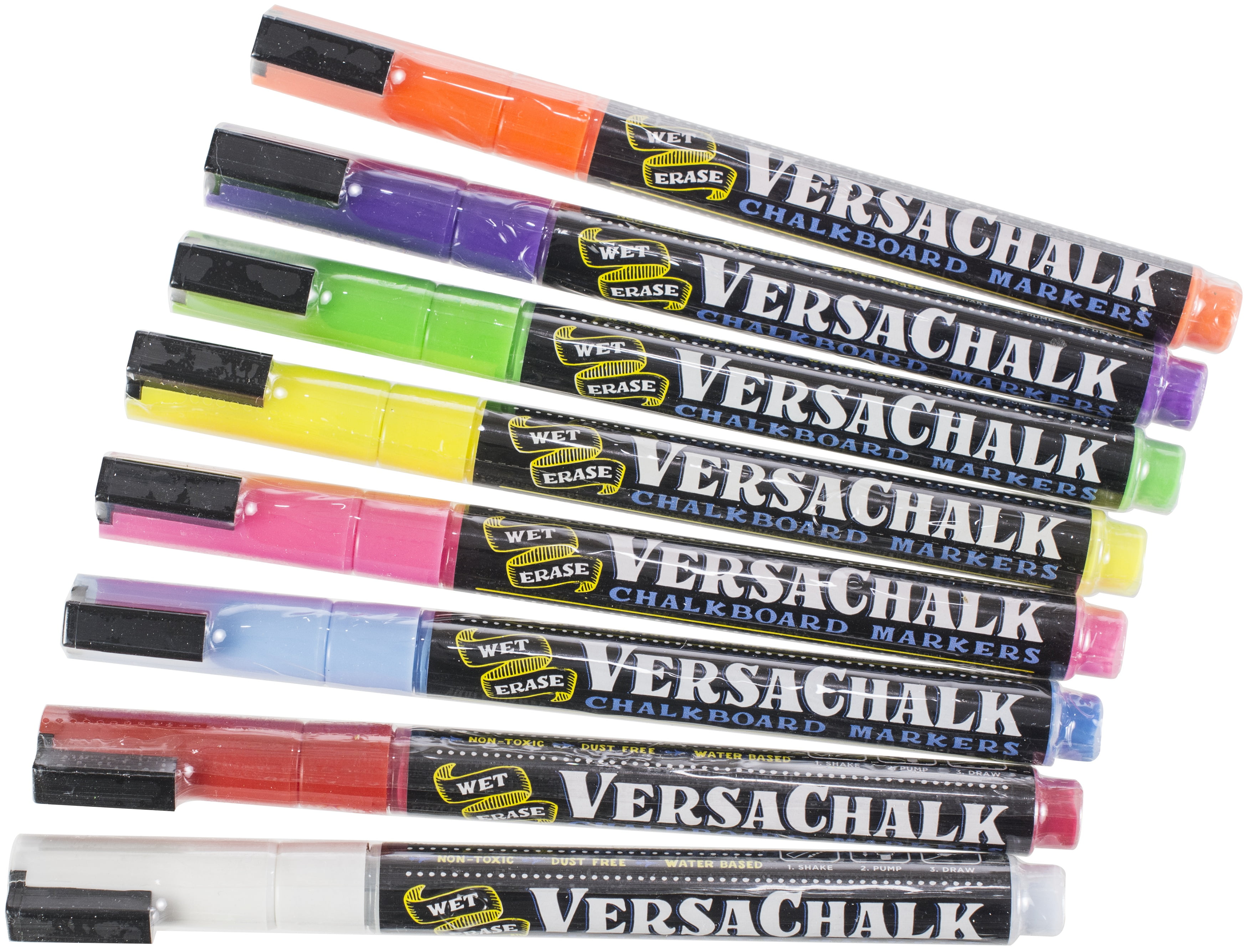 VersaChalk Fine Liquid Chalk Markers 8/Pkg-Neon