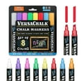 thumbnail image 1 of VersaChalk Neon Chalk Markers, 8-Pack, 5mm Bold Tip, Wet-Erase, Non-Toxic, 1 of 9