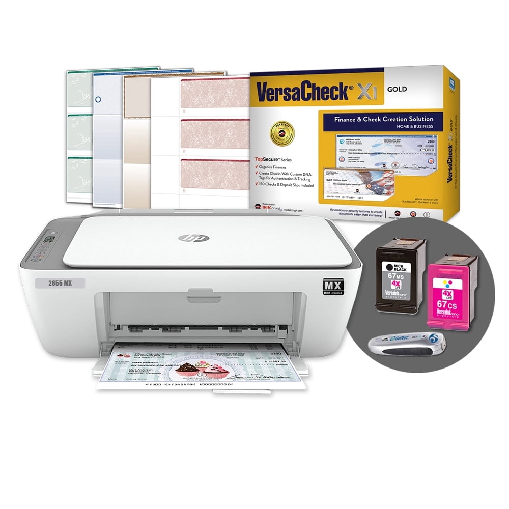 VersaCheck 2855 MXE MICR All-in-One Color Check Printer and VersaCheck Gold Check Printing Software Bundle
