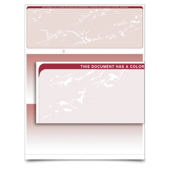 VersaCheck - Form 1000 - Prestige - Burgundy - 500 Sheets