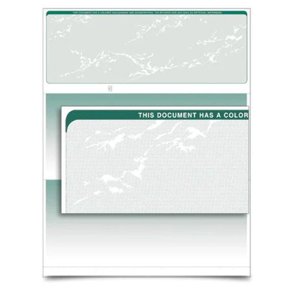 VersaCheck - Form 1000 - Prestige - Green - 250 Sheets