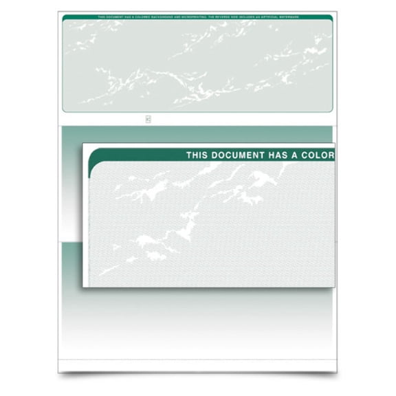 VersaCheck - Form 1000 - Prestige - Green - 500 Sheets